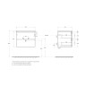 База под раковину BELBAGNO KRAFT-600-2C-SO-CO