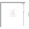 Душевая перегородка BELBAGNO UNO UNO-L-1-TB-100-C-GM 100 см, профиль оружейная сталь матовый, стекло прозрачное