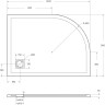 Душевой поддон из искусственного мрамора BELBAGNO TRAY-MR-UNO-RH-120/90-550-35-W-R-NO