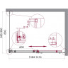 Душевой уголок 140x90 см BELBAGNO ACQUA-AH-1-140/90-C-Cr