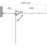 Шторка на ванну BELBAGNO SELA-V-11-120/140-P-Cr-L